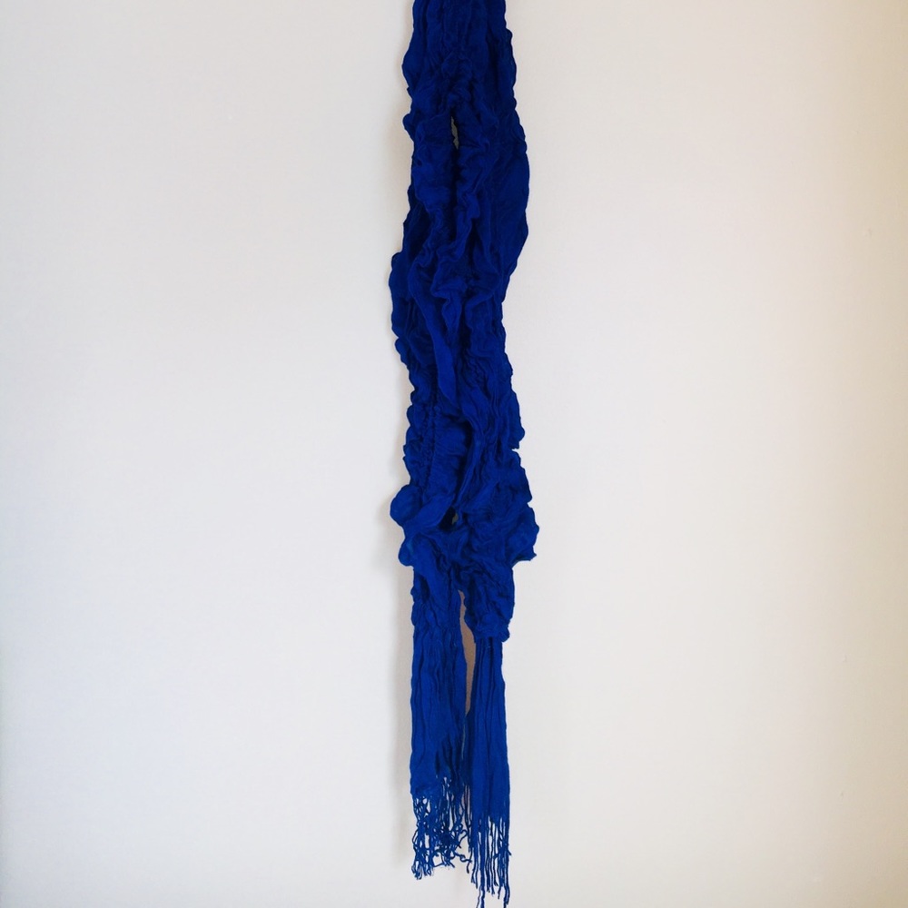 Navy Blue Scrunch Scarf